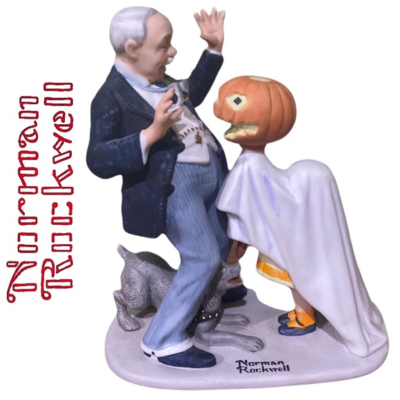 Danbury Mint Holiday Vintage Norman Rockwell Trick Or Treat